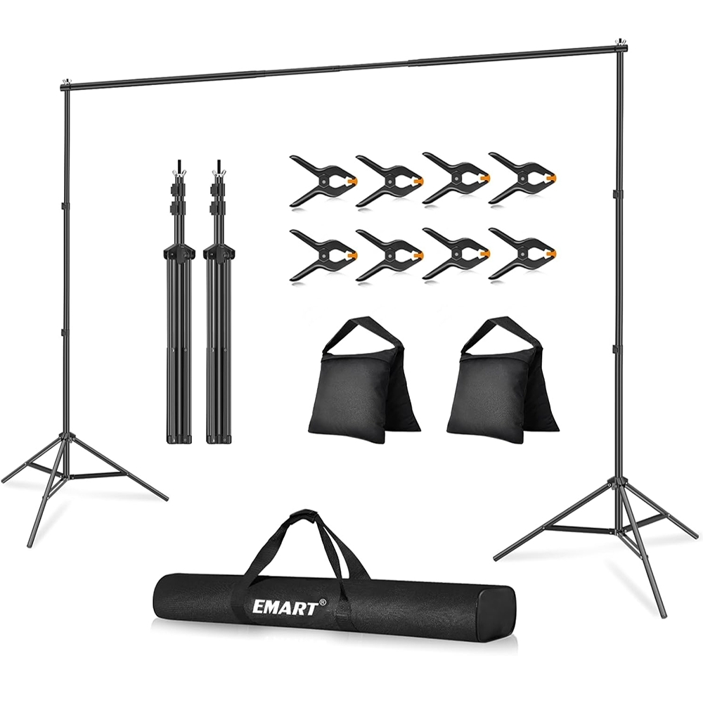 Black Photography Backdrop Stand Kit
